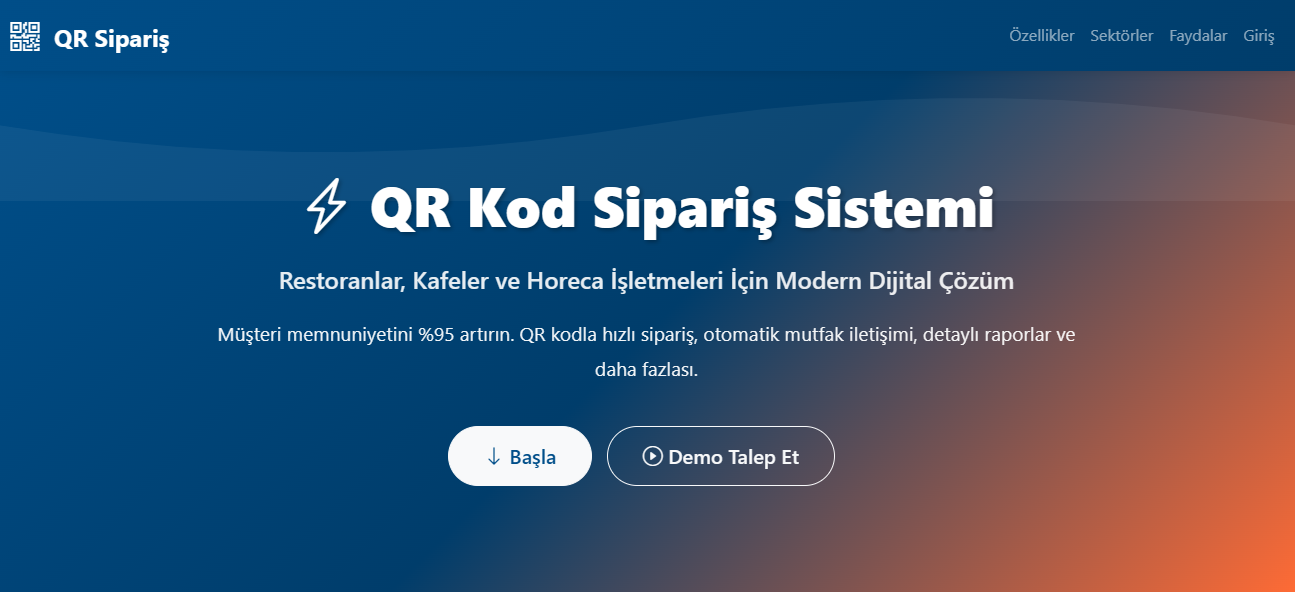 QR Kod Sipariş Sistemi